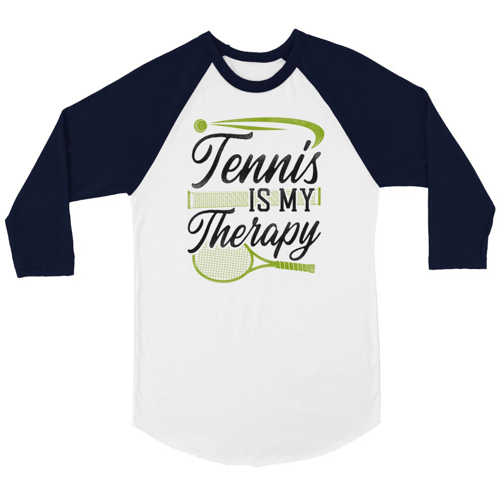 Funny Tennis Player Racket Tennis Unisex ¾ sleeve Raglan T-shirt