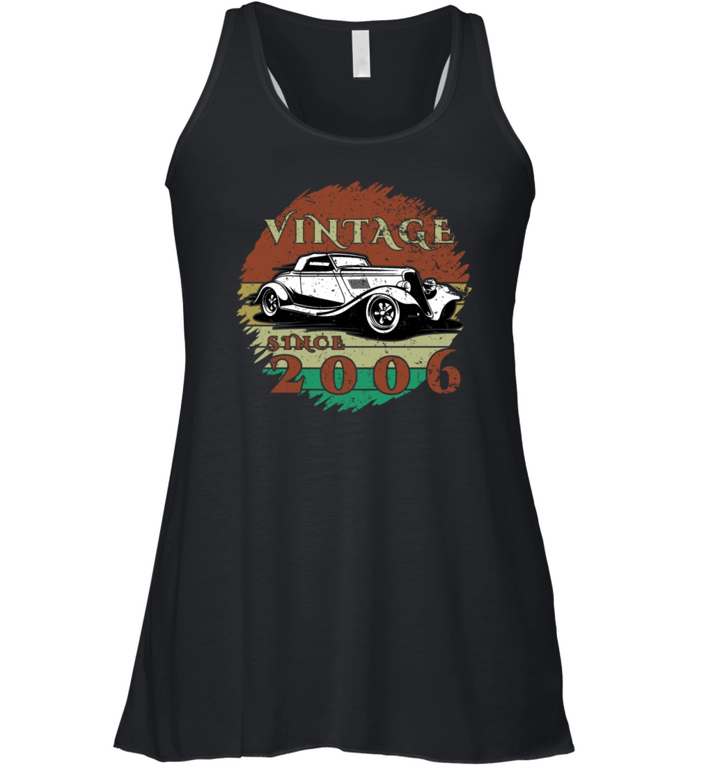 18th birthday Classic Car - Vintage since 2006 Women's Flowy Tank Top