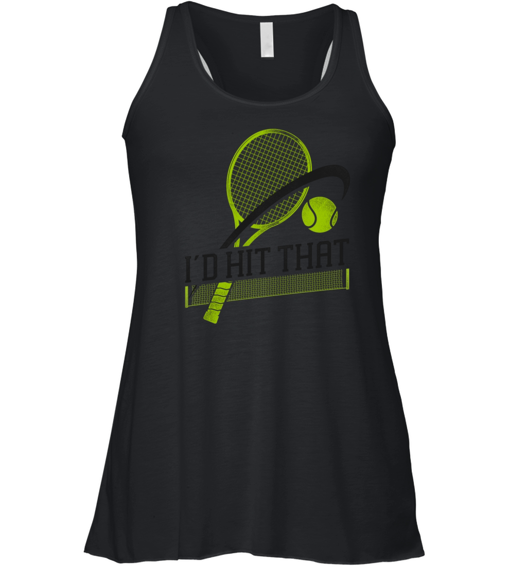 Funny Tennis Player Racket Id Hit Women's Flowy Tank Top