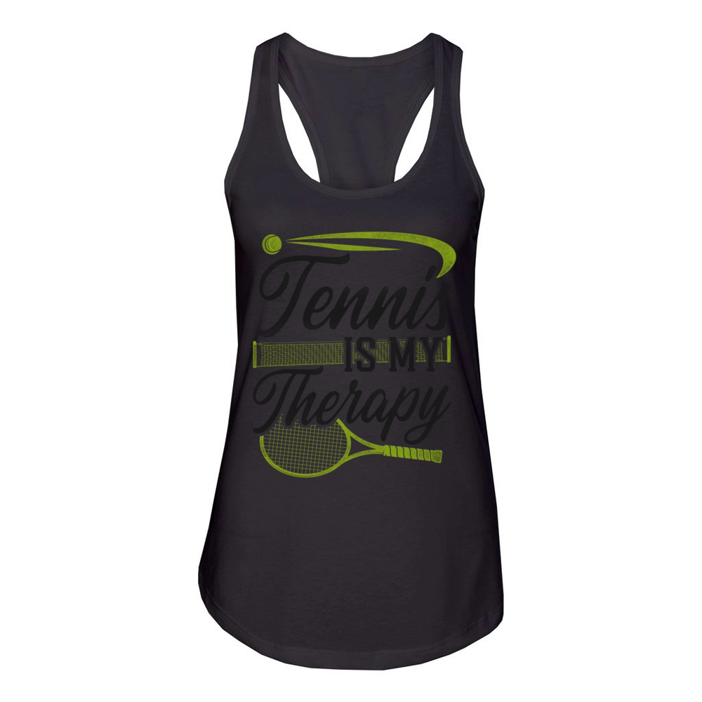 Funny Tennis Player Racket Tennis Women's Racerback Tank