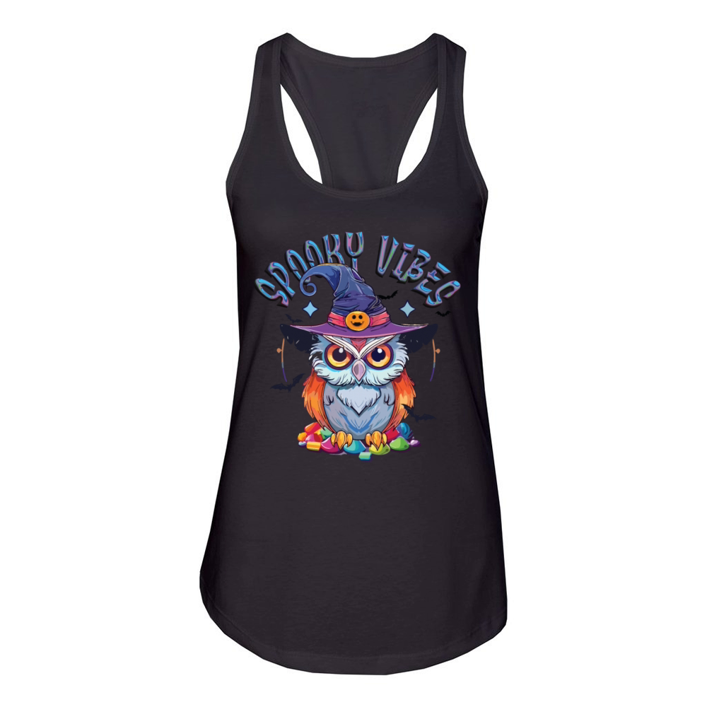 spooky vibes Women's Racerback Tank