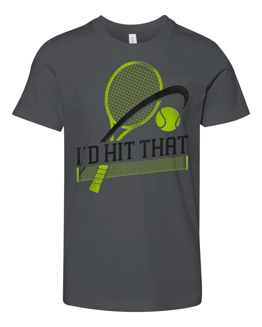 Funny Tennis Player Racket Id Hit Youth Unisex Jersey Tee