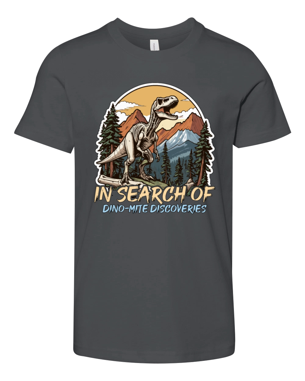 Paleontology In Search of Dino-mite Fossil Hunter Youth Unisex Jersey Tee