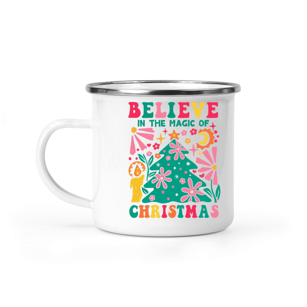 Believe in the magic of Christmas Camping Mug