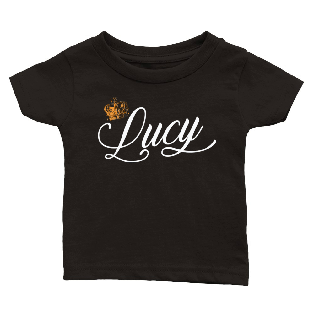 Lucy Custom Name for Women Kids Toddlers - Lucy Classic Baby Crewneck T-shirt