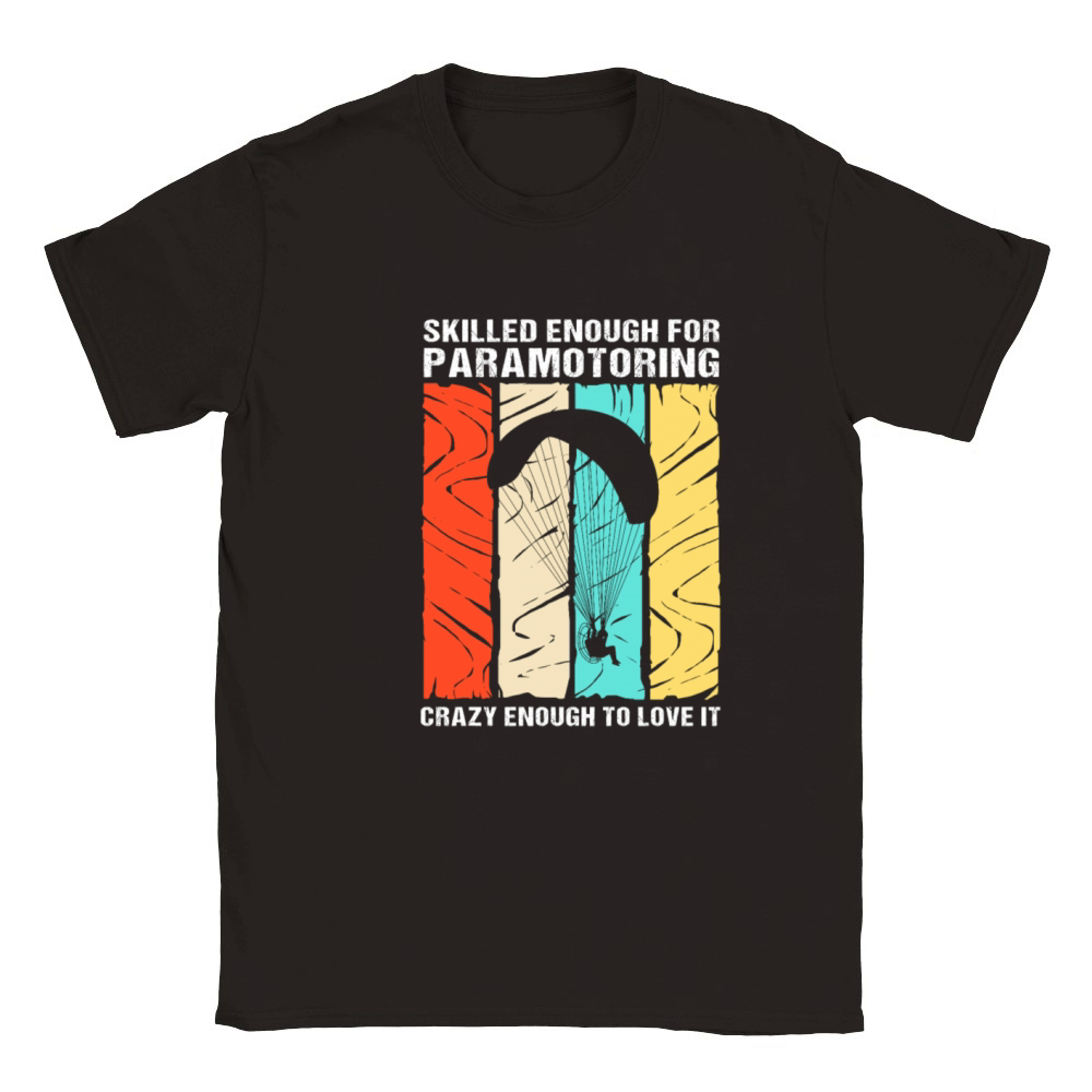 Retro Paramotor Skilled Enough For Paramotoring Classic Kids Crewneck T-shirt
