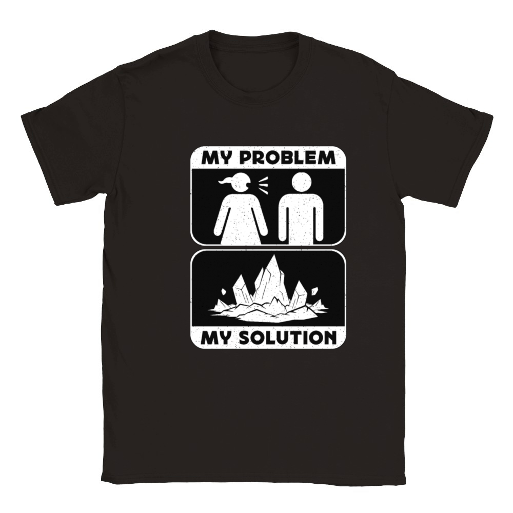 Rockhounding My Problem My Pictogram Dad Geologist Classic Kids Crewneck T-shirt