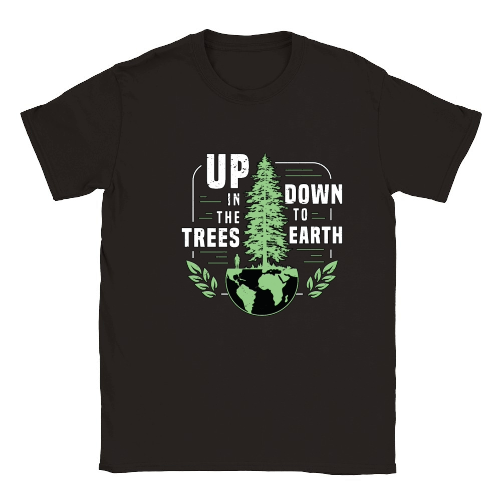 Tree Surgeon Up In The Trees Down To Forest Worker Classic Kids Crewneck T-shirt