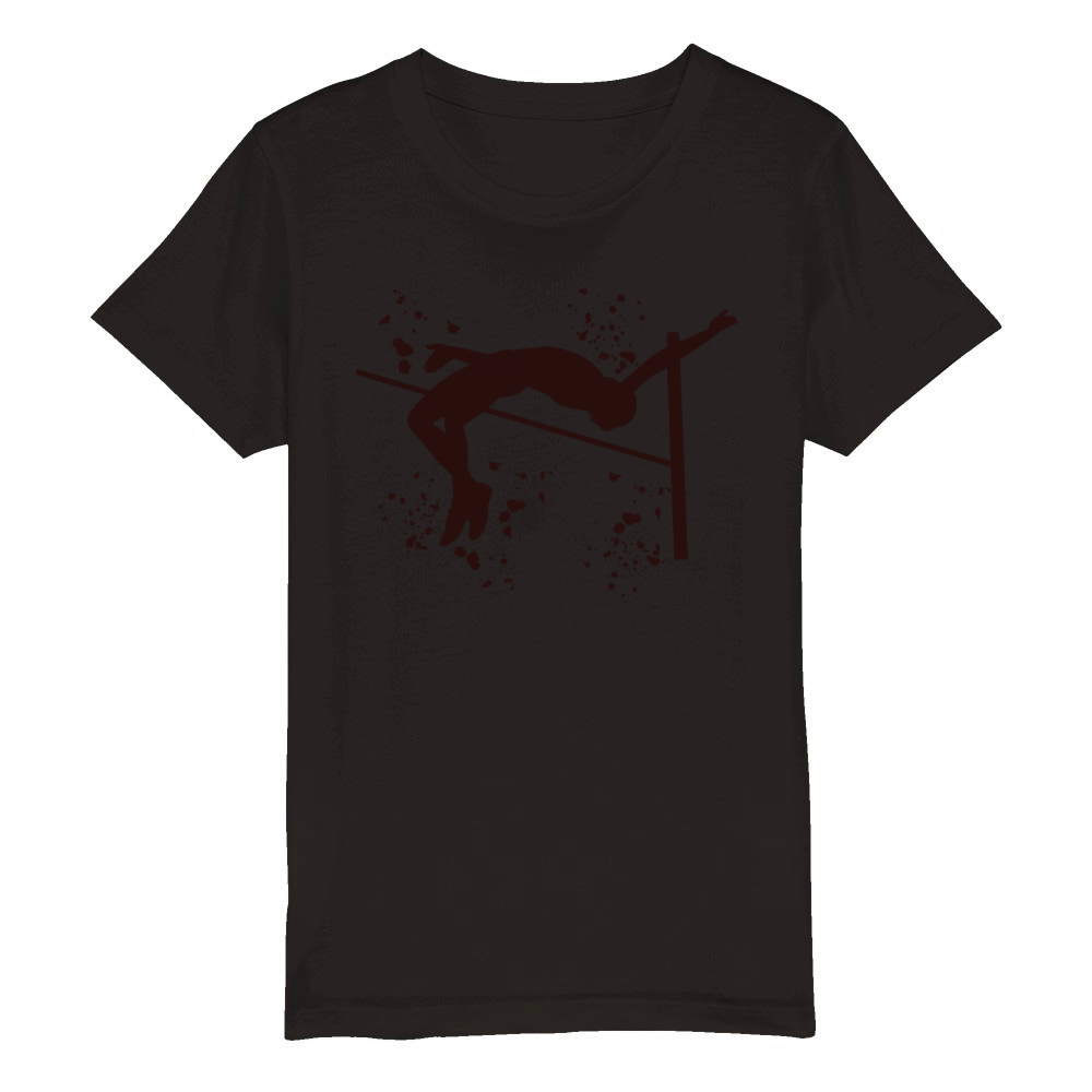 High Jumper High Jumping High Jump Organic Kids Crewneck T-shirt