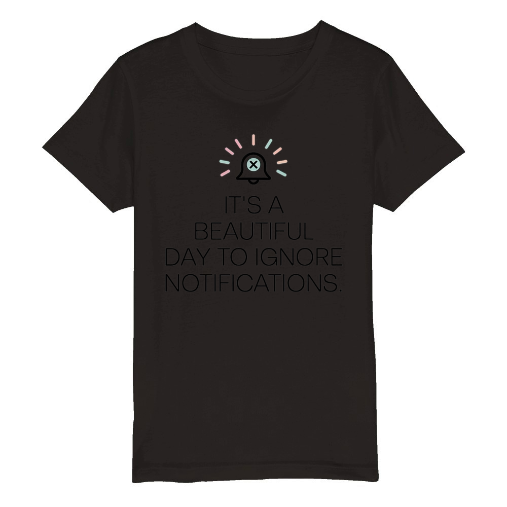 Ignore Notifications Design for Digital Detox Organic Kids Crewneck T-shirt