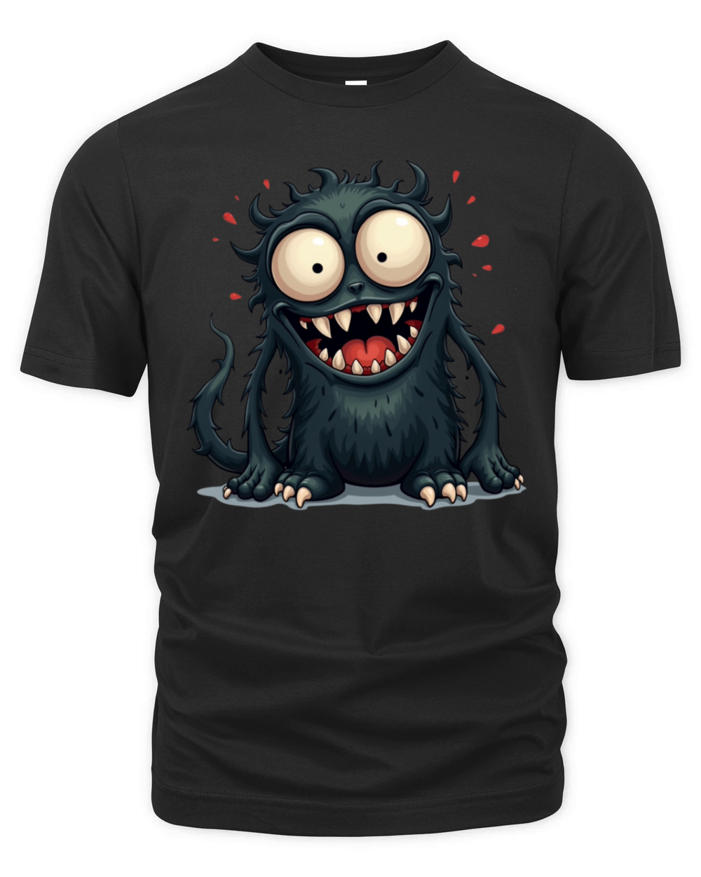 Funny Black Monster Terror T-Shirt Organic Unisex T-shirt