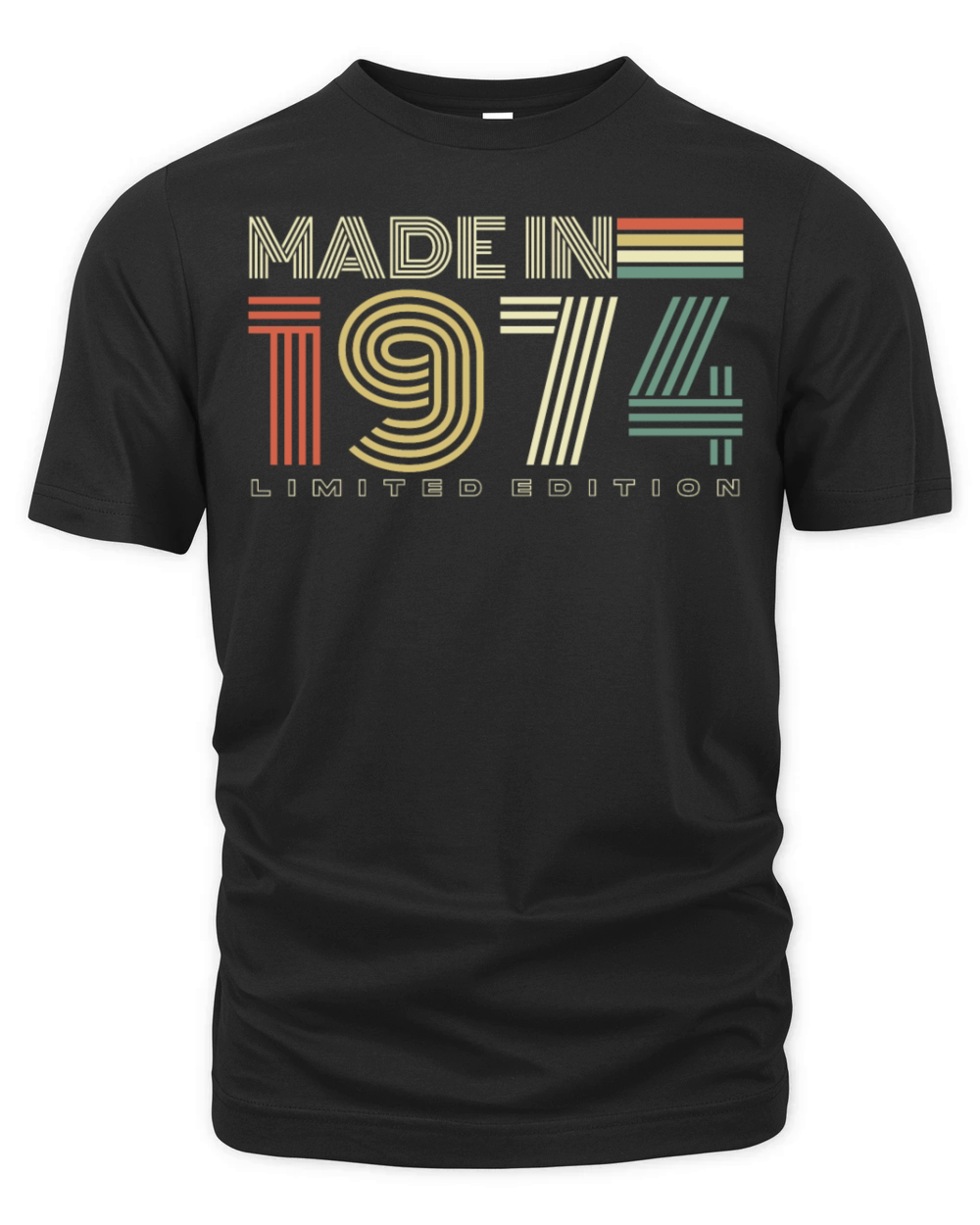 Made in 1974 Vintage Retro 50th birthday Organic Unisex T-shirt