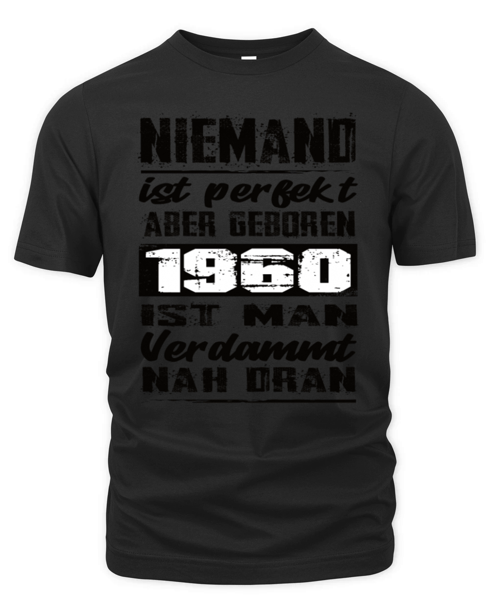 Nobody Is Perfect But Born 1960 Birthday Organic Unisex T-shirt