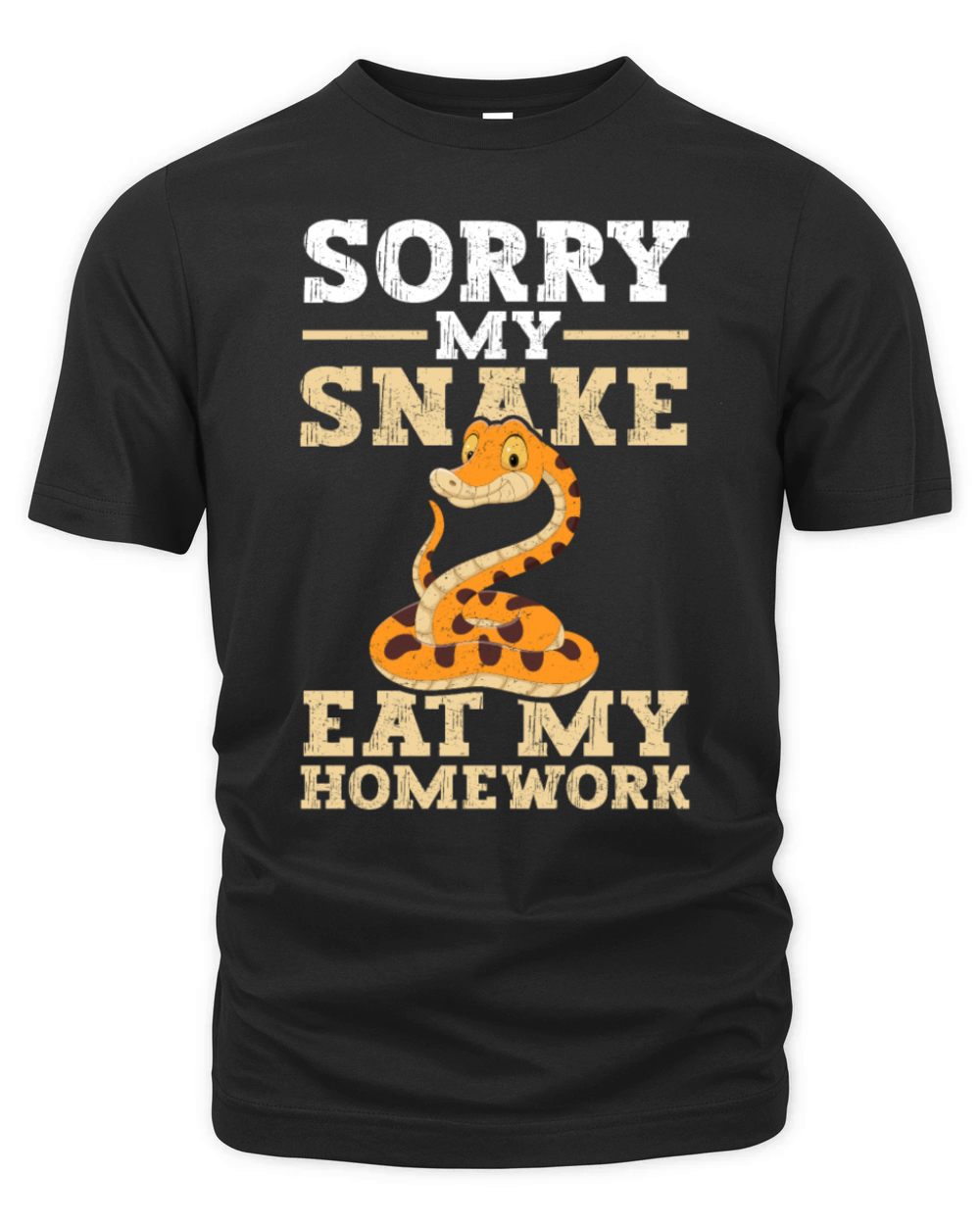 Sorry My Snake Ate Homework Organic Unisex T-shirt