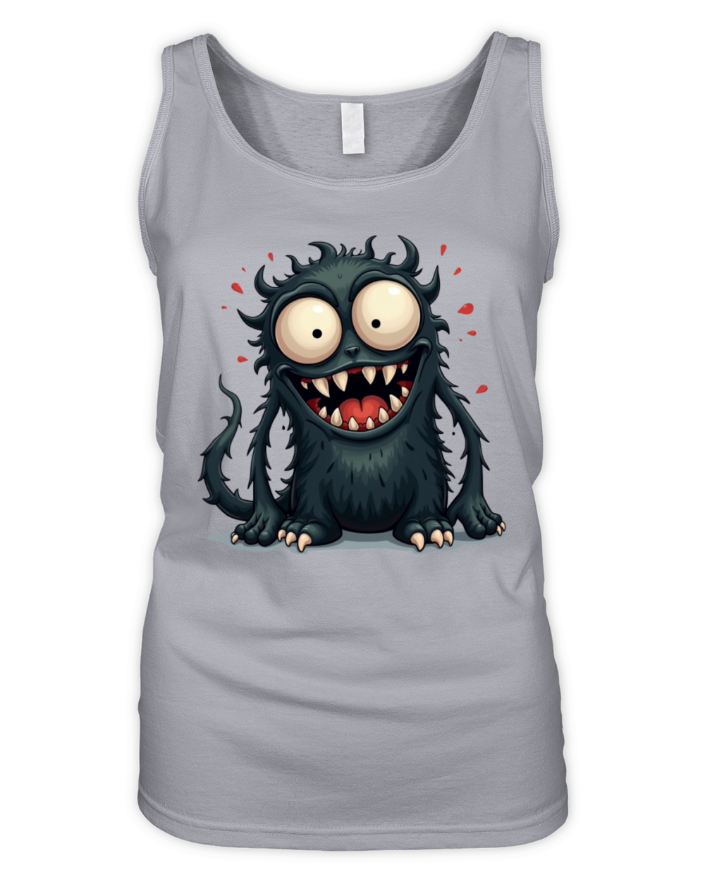 Funny Black Monster Terror T-Shirt Organic Women's Tank Top