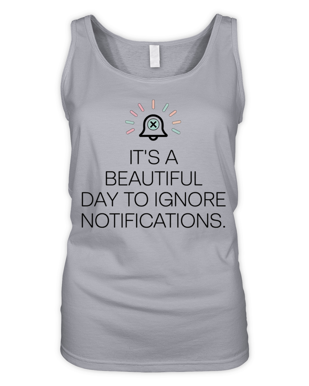 Ignore Notifications Design for Digital Detox Organic Women's Tank Top