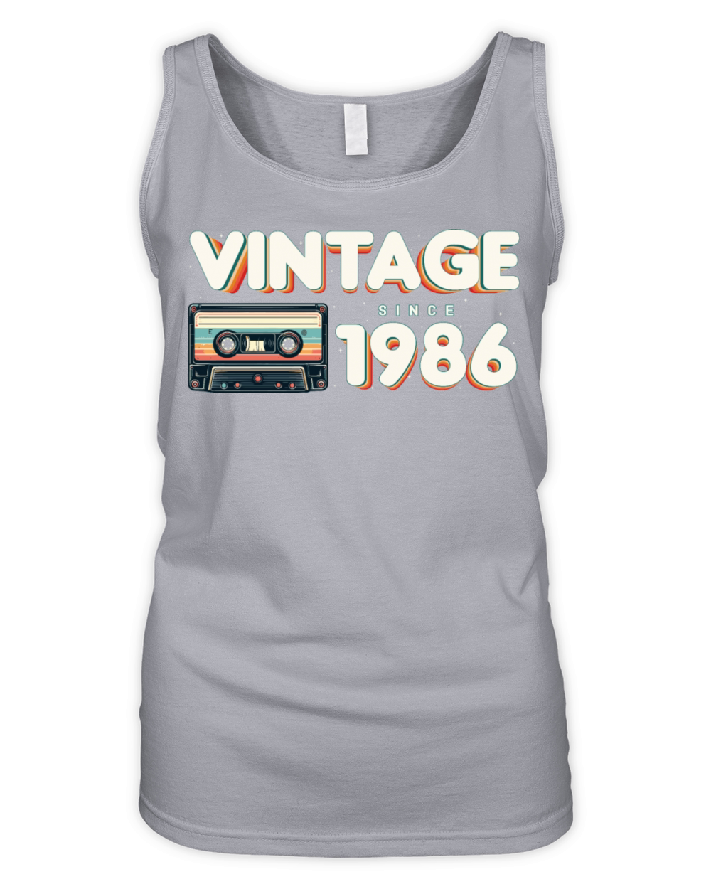 Vintage 1986 Retro Vintage Nostalgic Birthday Organic Women's Tank Top