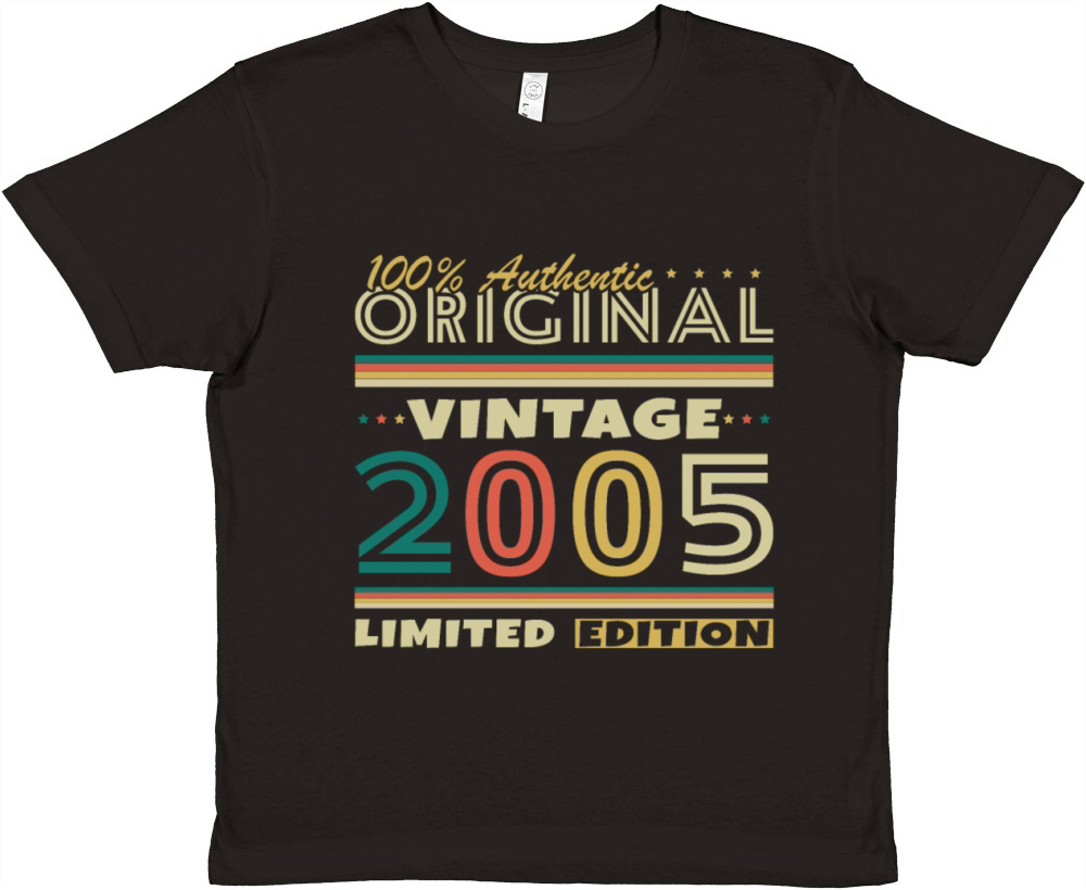 20 Years 2005 Vintage Retro Birthday Gift Premium Kids Crewneck T-shirt