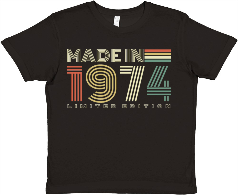 Made in 1974 Vintage Retro 50th birthday Premium Kids Crewneck T-shirt