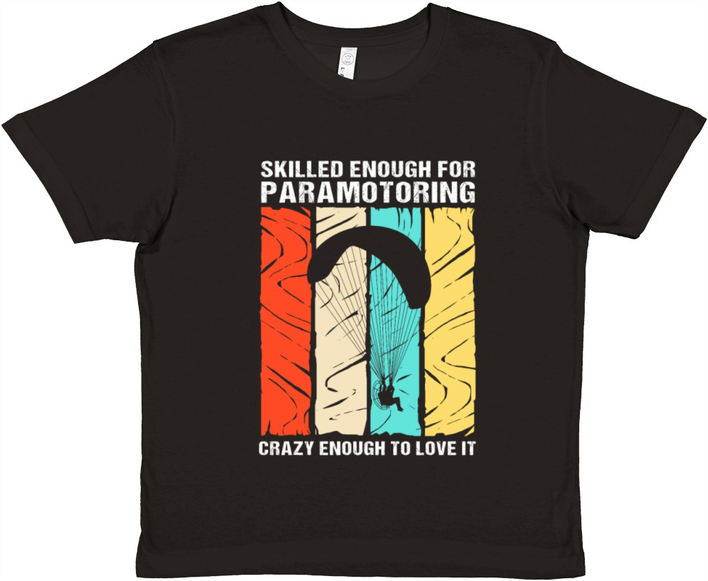 Retro Paramotor Skilled Enough For Paramotoring Premium Kids Crewneck T-shirt
