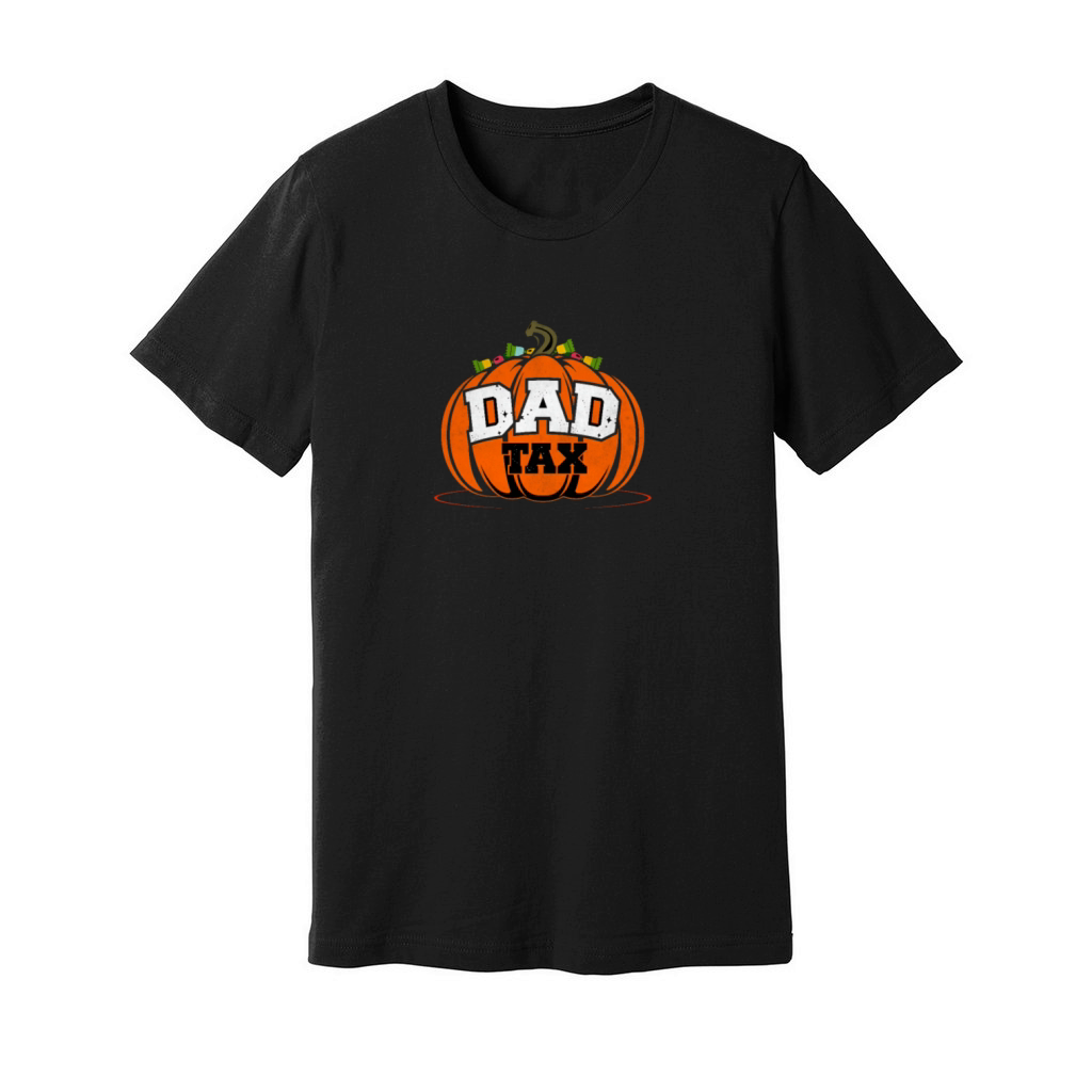 Dad tax Halloween pumpkin vintage Unisex Jersey Tee