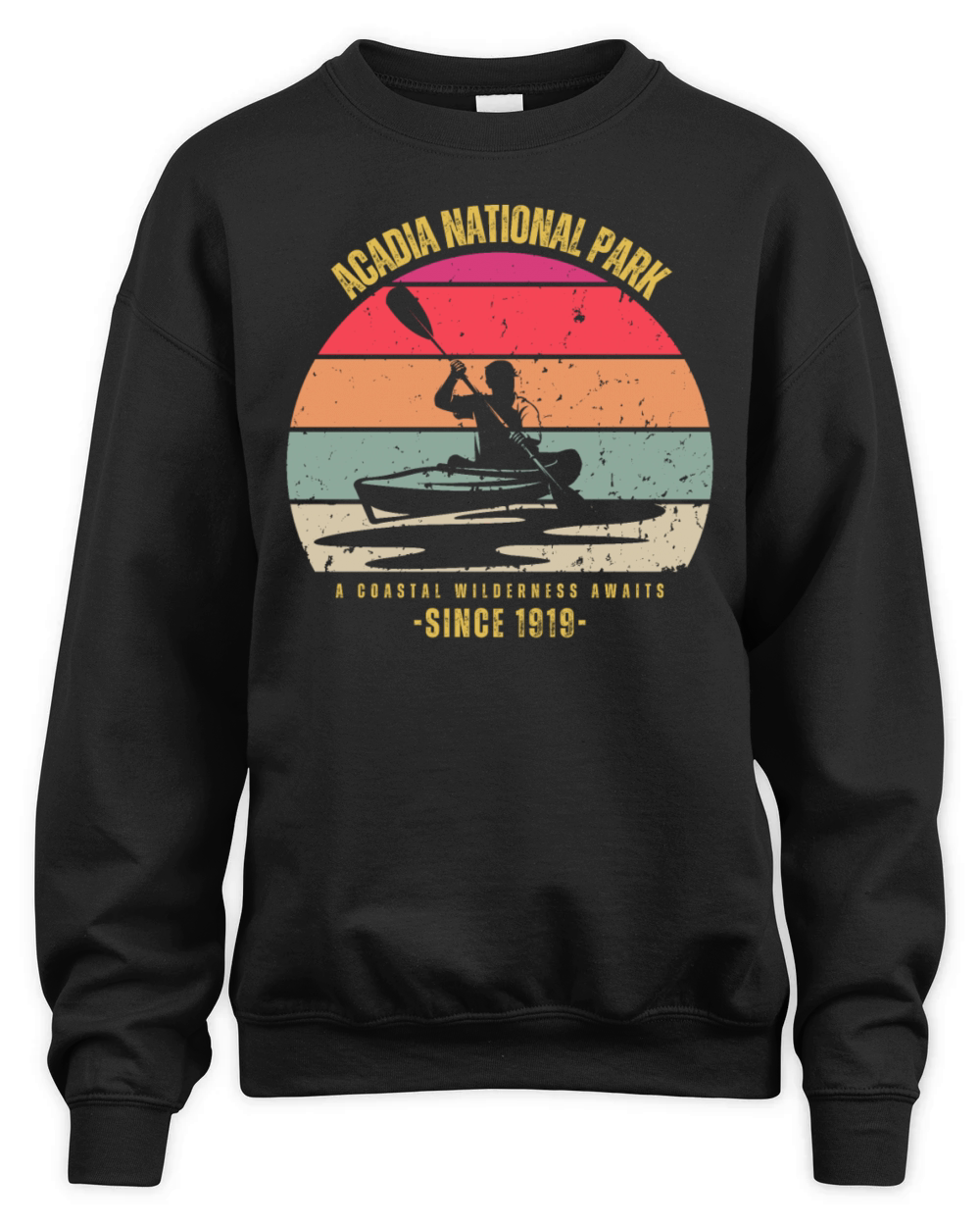 A Coastal Wilderness Awaits - Acadia 1919 Unisex Premium Crewneck Sweatshirt