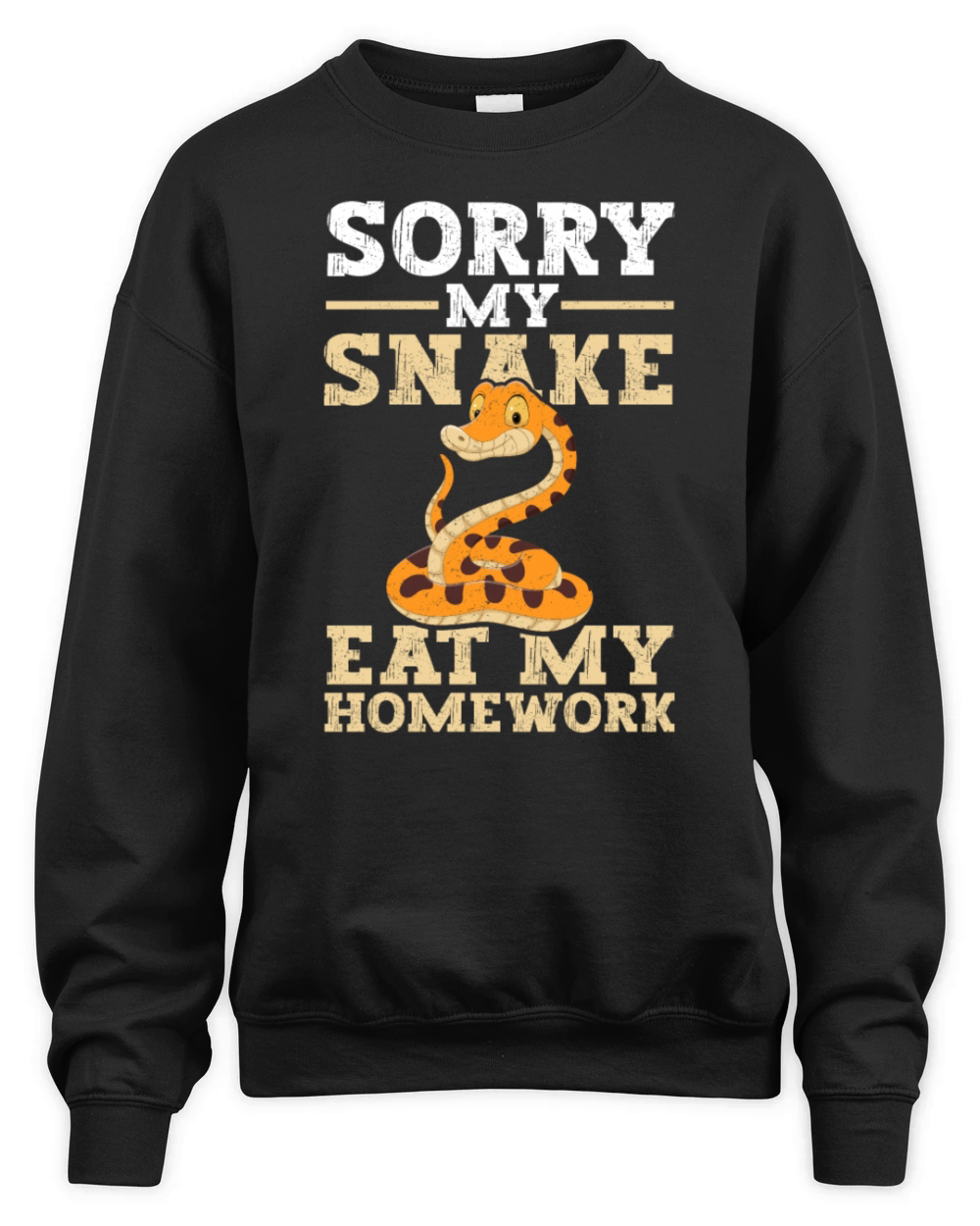 Sorry My Snake Ate Homework Unisex Premium Crewneck Sweatshirt