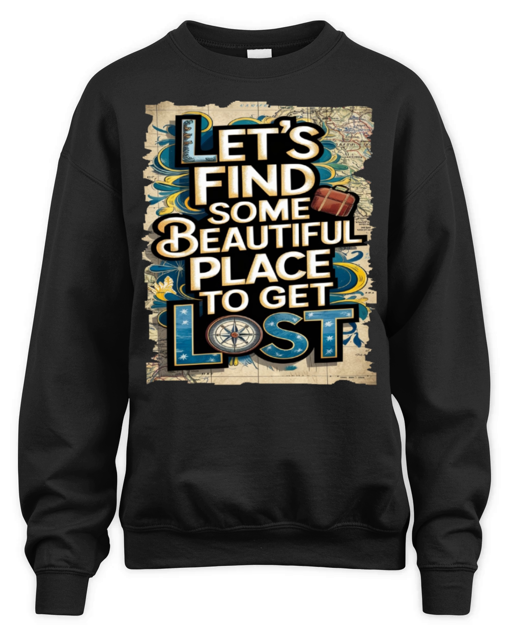Travel Quote to get inspired N25 Unisex Premium Crewneck Sweatshirt