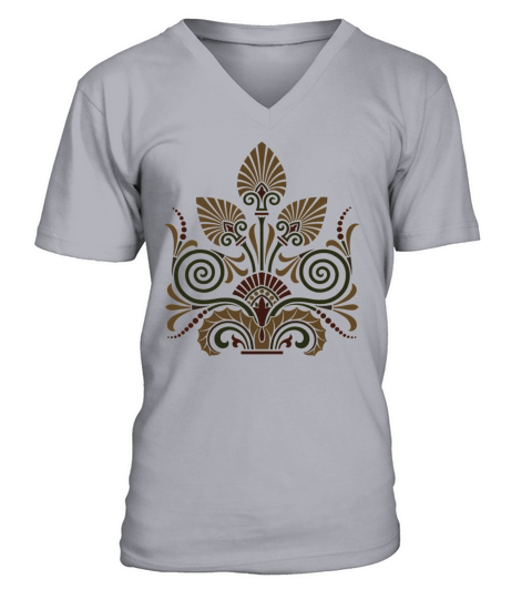 Ancient greek decorative motifs V-Neck T-shirt