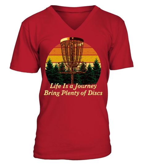 Bring Plenty of Discs Positive Quotes Disc Golf Po V-Neck T-shirt