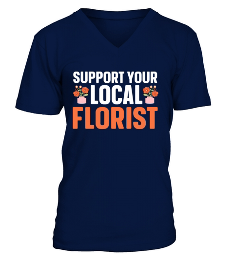 Florist Floral Flower Floristry V-Neck T-shirt