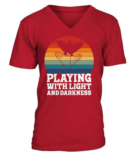 Playing With Light And Darkness Shadow V-Neck T-shirt