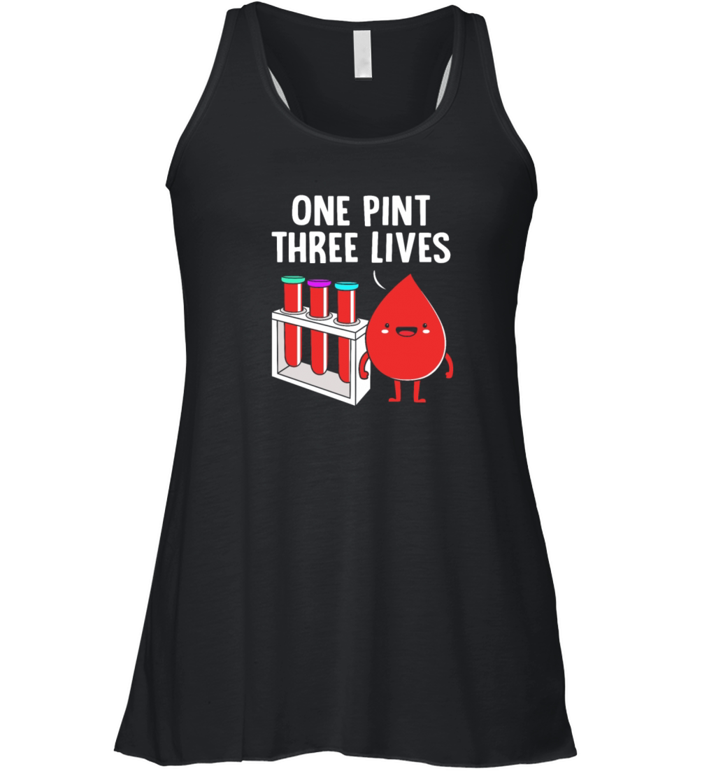 One Pint Three Lives Blood Donor Awareness Women's Flowy Tank Top