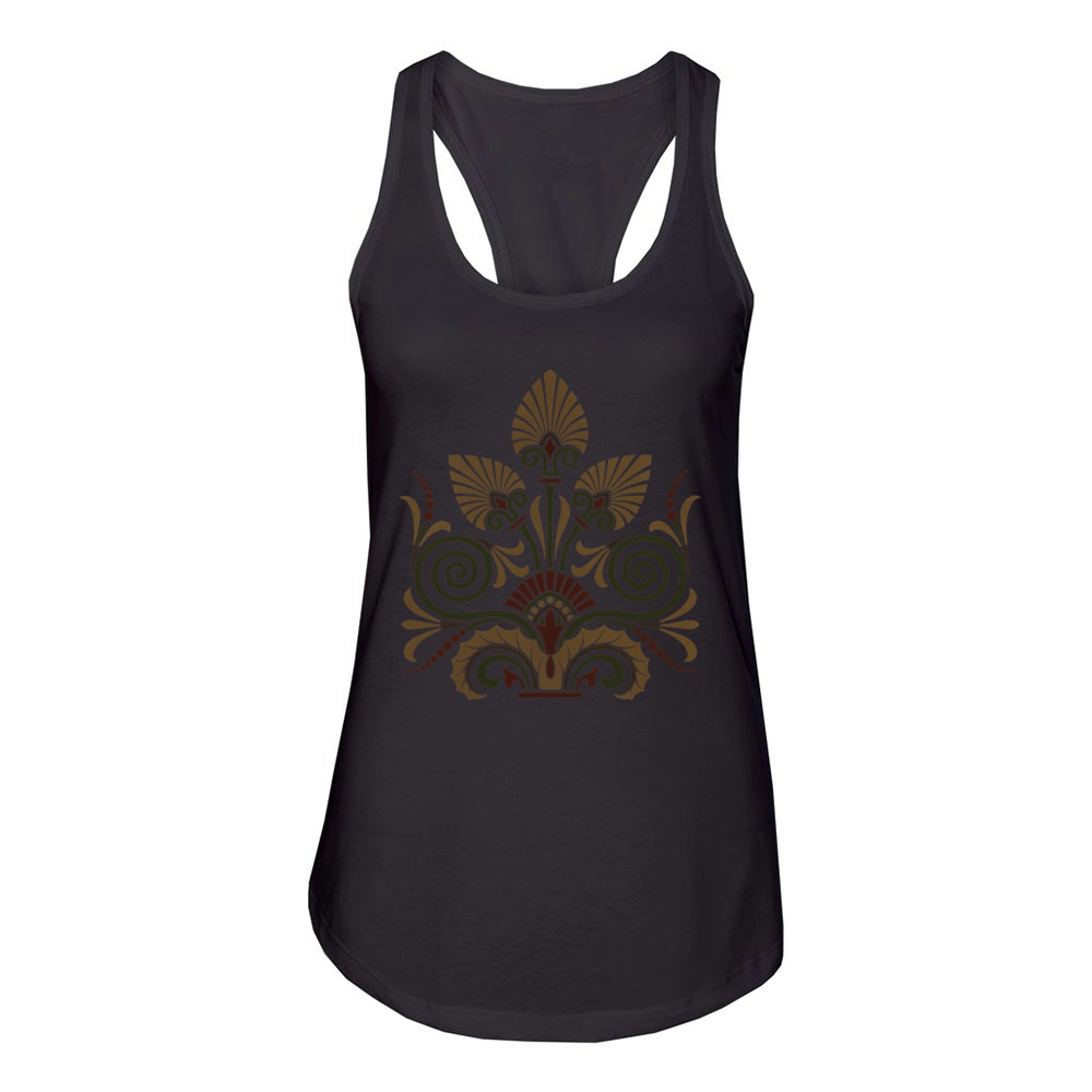 Ancient greek decorative motifs Women's Racerback Tank