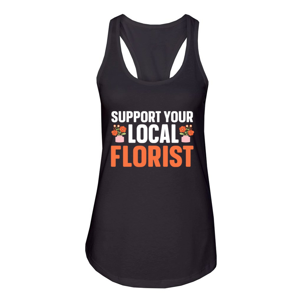 Florist Floral Flower Floristry Women's Racerback Tank