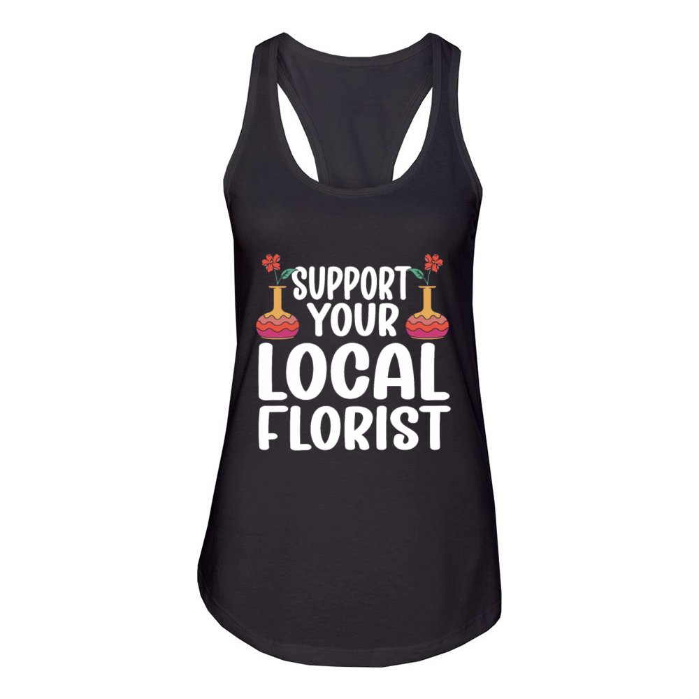 Florist Floral Flower Floristry Women's Racerback Tank