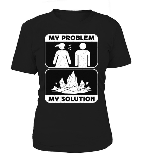 Rockhounding My Problem My Pictogram Dad Geologist Women's T-Shirt