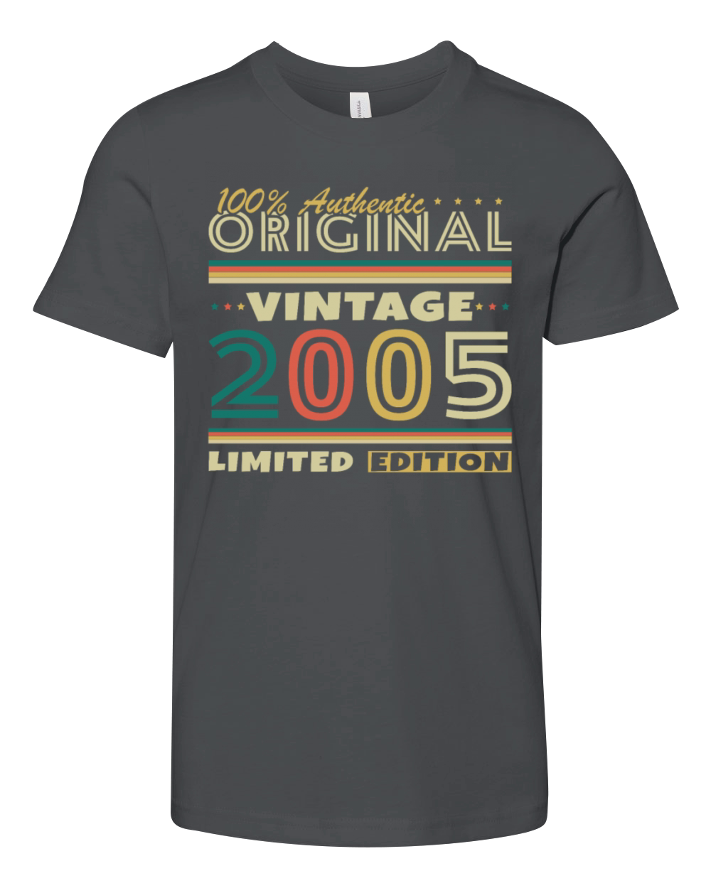 20 Years 2005 Vintage Retro Birthday Gift Youth Unisex Jersey Tee