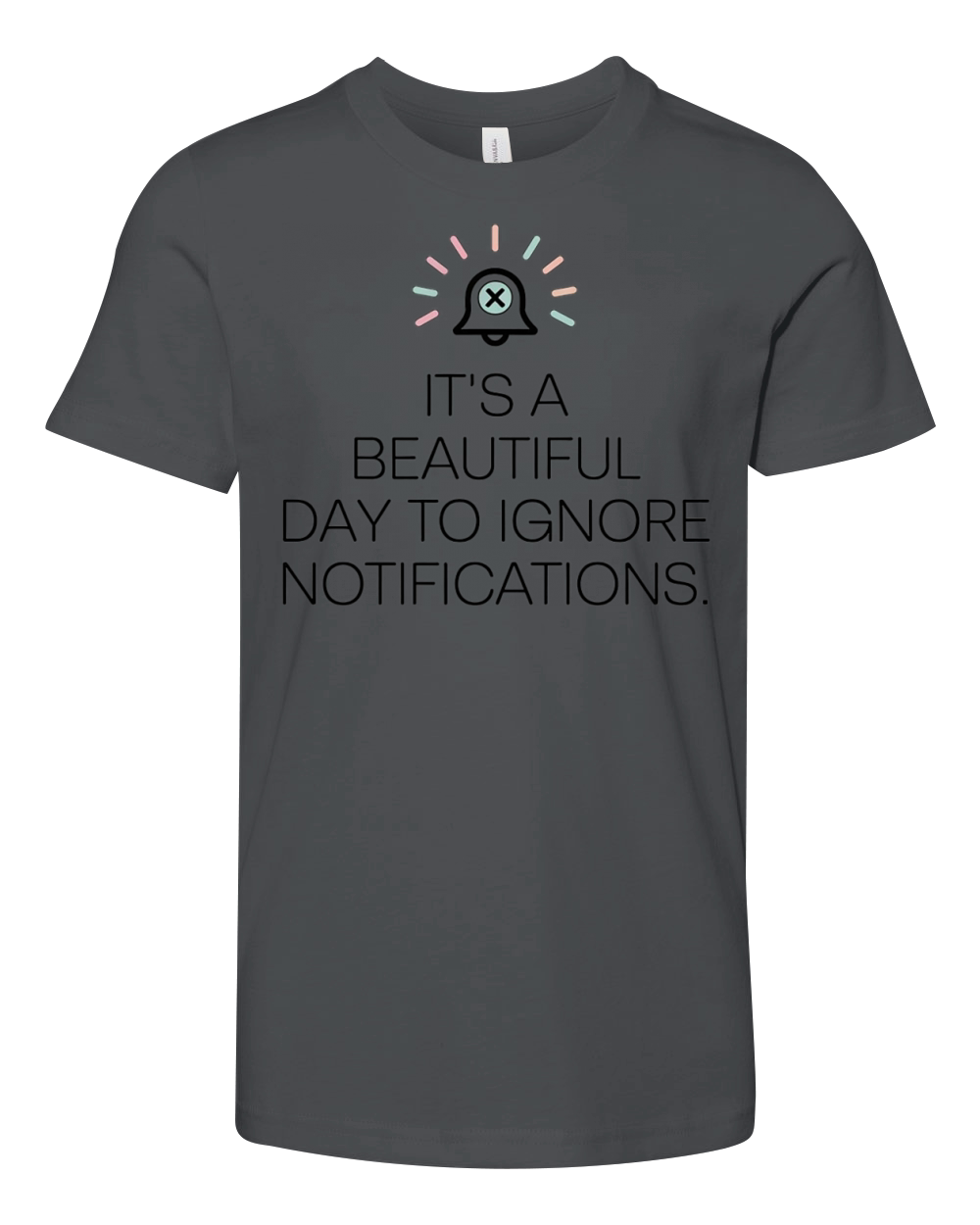 Ignore Notifications Design for Digital Detox Youth Unisex Jersey Tee
