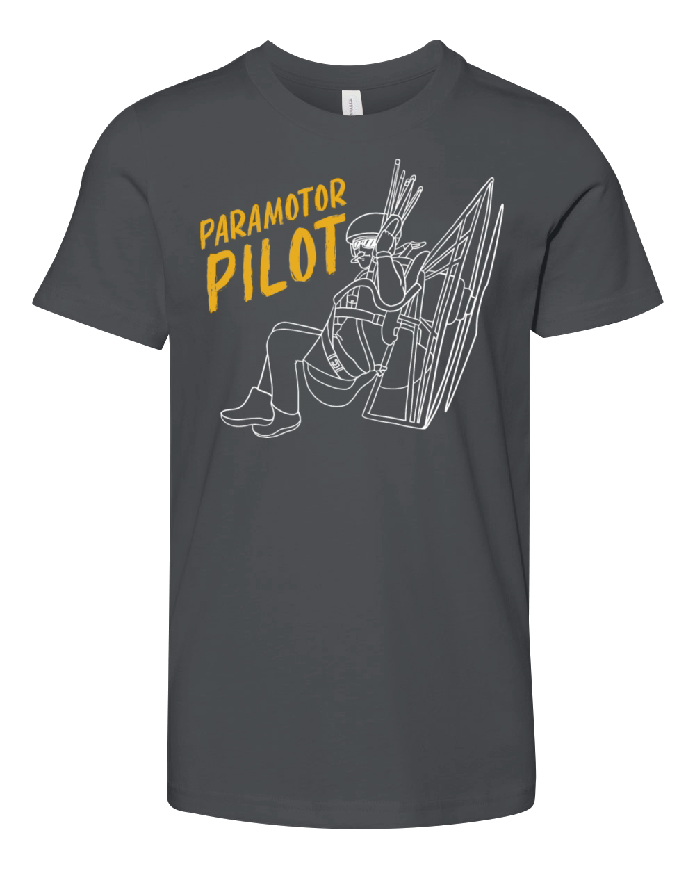 Vintage Paramotoring Lover Paramotor Pilot Youth Unisex Jersey Tee