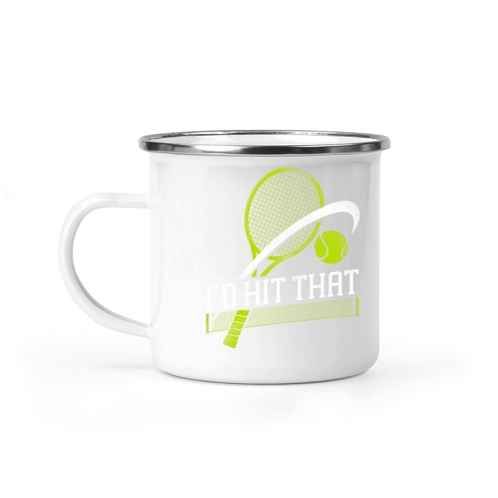 Funny Tennis Player Racket Id Hit Camping Mug