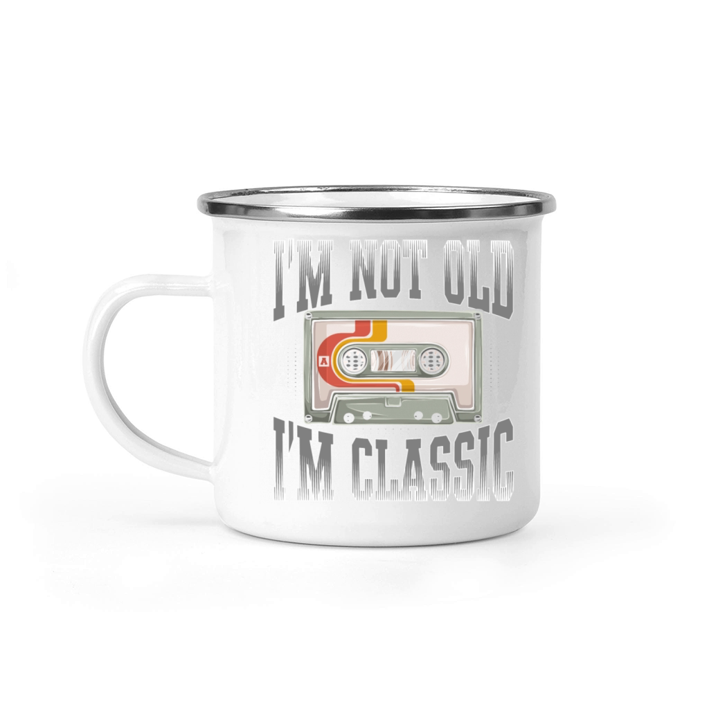 Music Cassette Vintage Rock Classic Cars Camping Mug