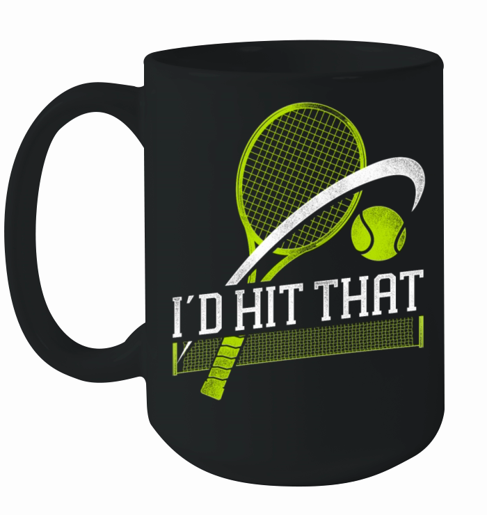Funny Tennis Player Racket Id Hit Ceramic Mug
