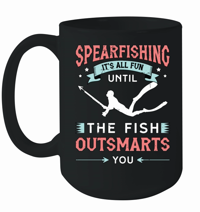 Spearfishing Its All Fun Until The Scuba Diving Ceramic Mug