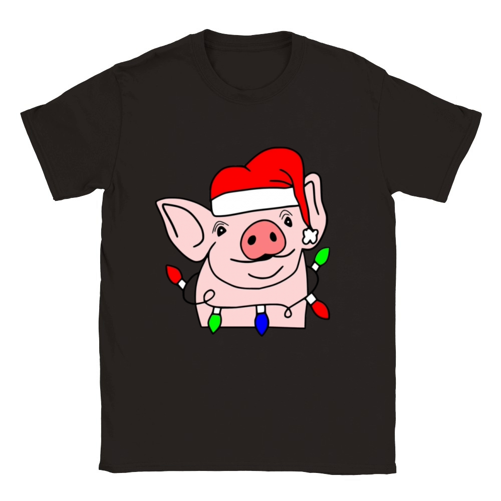Christmas Pig Classic Kids Crewneck T-shirt