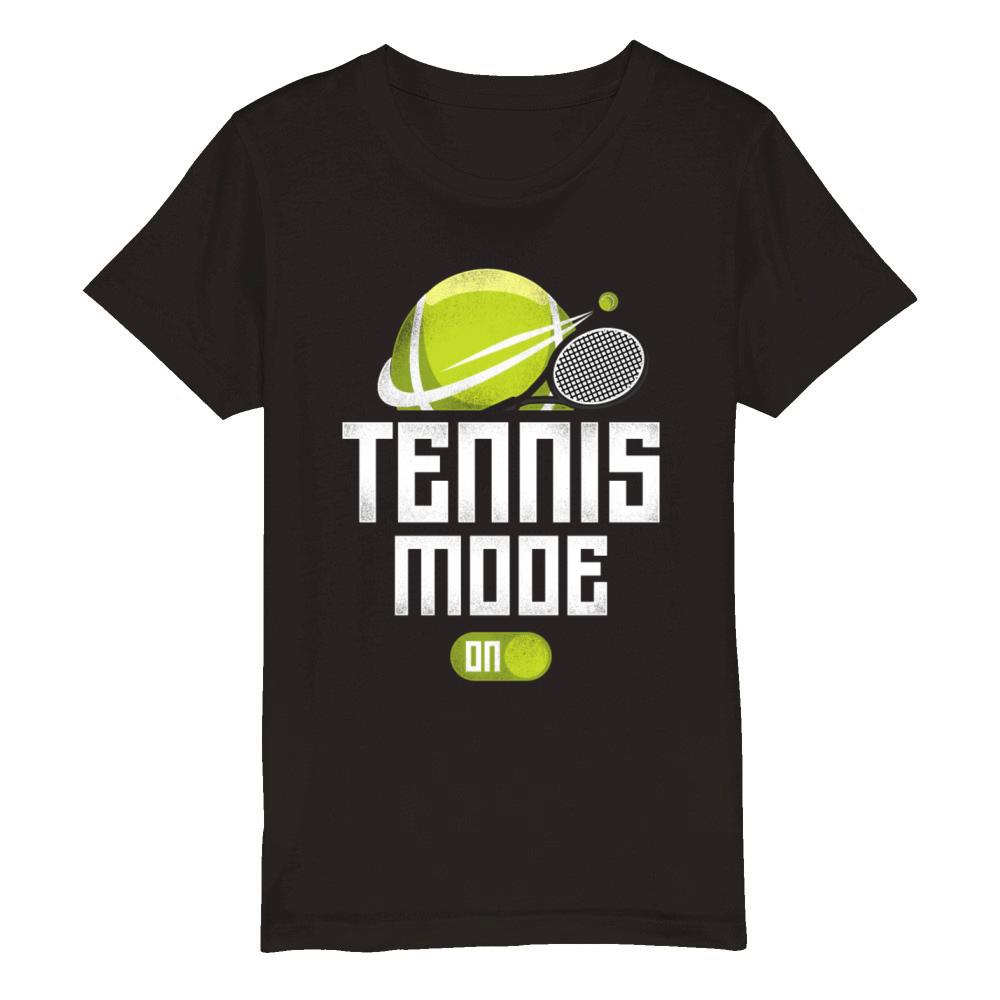 Funny Tennis Player Racket Tennis Organic Kids Crewneck T-shirt