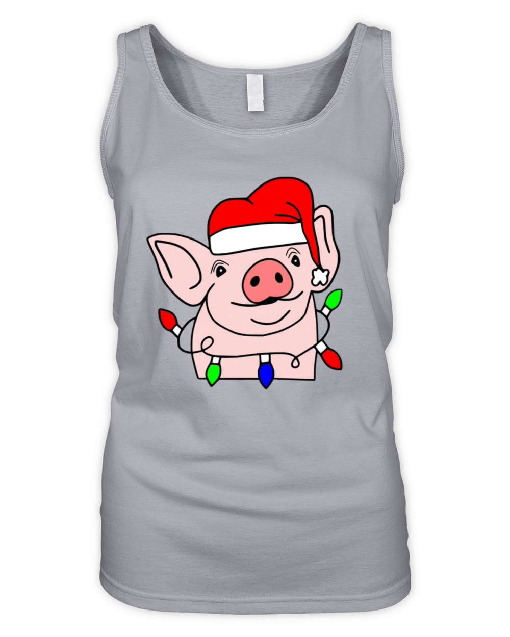 Christmas Pig Organic Women's Tank Top