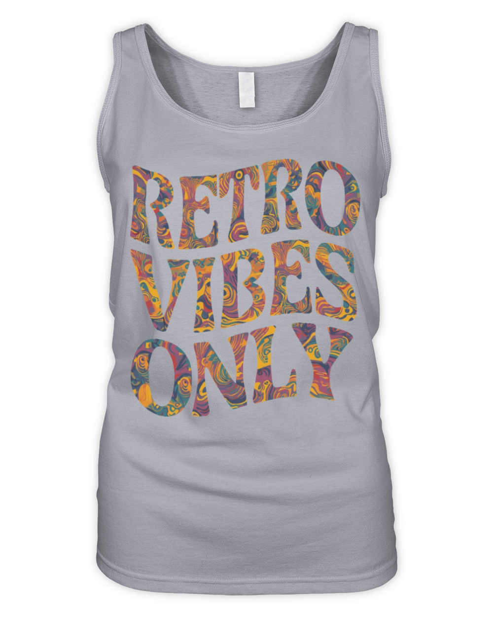 Retro Vibes Only Psychedelic 60s 70s Style Organic Women's Tank Top