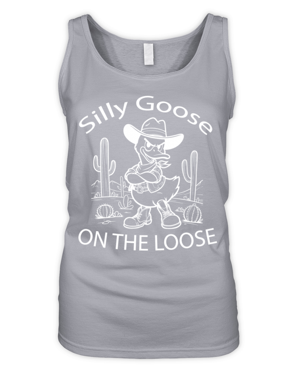 Silly cowboy goose Sarcastic Quote Organic Women's Tank Top