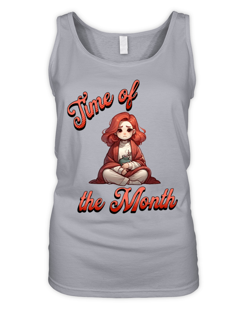Time of The Month Menstruation Comfort Art Organic Women's Tank Top